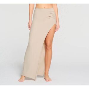 SKIMS Asymmetrical Tan Skirt